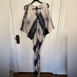 Zero + Maria Cornejo Asymetrical Draped Maxi Dress
